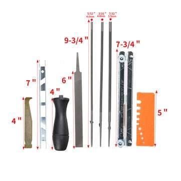 10x Chain Saw Sharpening File Filing Kit Files Tool Chain Sharpener For Husqvarna