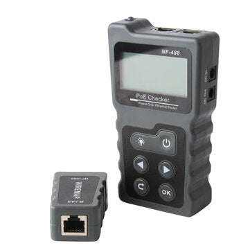 NF-488 Digital Ethernet CAT5 CAT6 LAN Network Cable PoE Switch Tester Detector LCD Display Network C