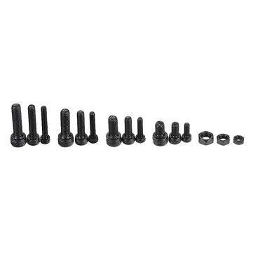 Suleve MXCH5 500Pcs M3 M4 M5 Carbon Steel Screw Hex Socket Cap Head 8-20cm Bolt Nut Assortment