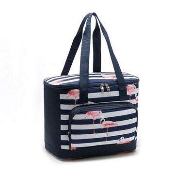Flamingo Lunch Bag Picnic Insulation Ice Bag Cooler Insulated Lunch Bag Aluminum ... (CAPACITY: 21L)