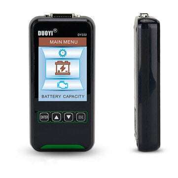 DUOYI DY222 12/24V Car Battery Tester Analyzer Vehicle 100-2000CCA LCD Color Screen Display Multifun