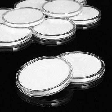 Small Round Box One Clear Ten Commemorative Coin Coin Collection Box Coin Holder