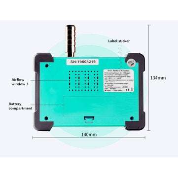 PM2.5 Detector 999 Groups Data Storage Filter Efficiency Tester Dust Particle Counter Air Quality Mo