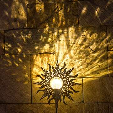 Solar Powered LED Stake Lawn Light Sunflower Waterproof Patio Outdoor Garden Path Lamp