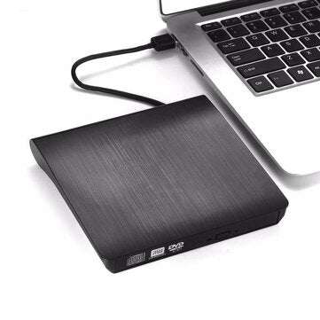Portable USB 3.0 Black External DVD-RW Max.24X High-speed Data Transmission for Win XP Win 7 Win 8 W