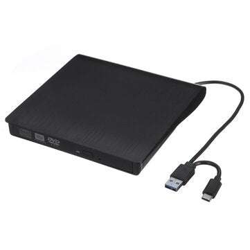 Portable USB 3.0 Black External DVD-RW Max.24X High-speed Data Transmission for Win XP Win 7 Win 8 W