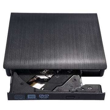 Portable USB 3.0 Black External DVD-RW Max.24X High-speed Data Transmission for Win XP Win 7 Win 8 W