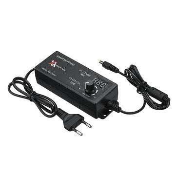 Excellway 4-24V 2.5A 60W AC/DC Adjustable Power Adapter Supply EU Plug Speed Control Volt Display