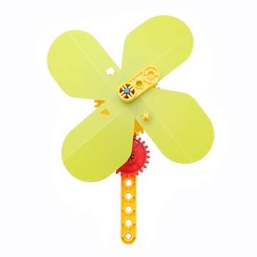 Handheld Manual Fan Gear Drive 5 Speed DIY Mechanical Explore Science Model Toy Kit