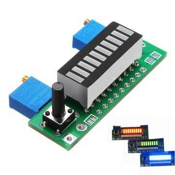 LM3914 Battery Capacity Indicator Module LED Power Level Tester Display Board (COLOR.: RED)