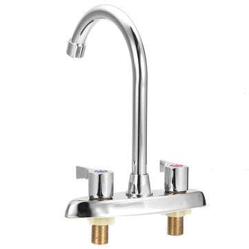 Electroplating Process Hot and Cold Water Faucet With 2 Stainless Steel Hose