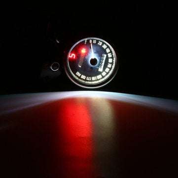 Motorcycle Odometer Speedometer LCD Digital Gauge W/ Light USB Charger Interface