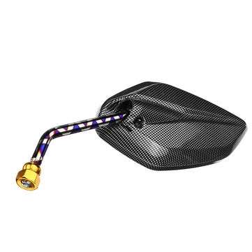 Pair Stainless Steel Motorcycle Rearview Mirror For 10mm Mirror Hole