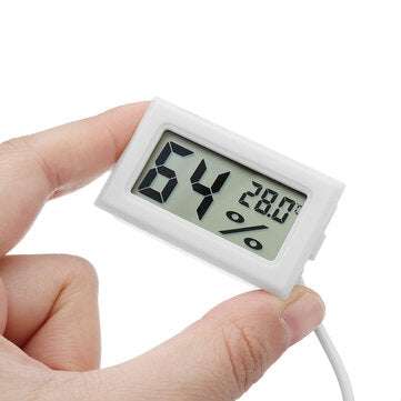 Mini LCD Digital Thermometer Hygrometer Fridge Freezer Temperature Humidity Meter White Egg Incubato