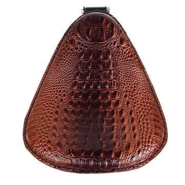 Motorcycle Solo Driver Racing Seat Cushion Spring Base Brown For Harley Universal