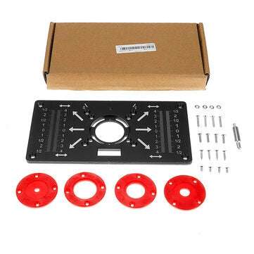 Aluminum Router Table Insert Plate with Rings and Screw For Woodworking Benches T... (TYPE: DZB-H-1)