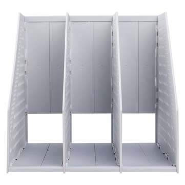 Deli 78995 Adjustable Document Trays File Holder 3 Layers PP Magazine Book File Organizer for Office