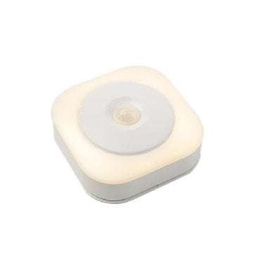 Portable LED PIR Motion Sensor Cabinet Night Light USB Rechargeable for Wardr... (COLOR.: WARMWHITE)