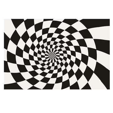 Checkered Optical Illusions Non Slip Area Rug, Durbale Anti-Slip Floor Mat Non-Wo... (SIZE: 50*80CM)