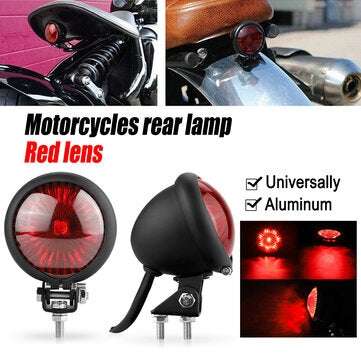 Universally Motorcycle Rear Lamp Aluminum Alloy LED Retro Signal Lamp (COLOR: RED)