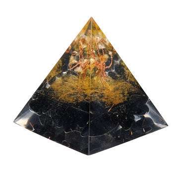 Orgone Pyramid Energy Generator Tower Home Reiki Healing Crystal 60x56x56mm Decorations