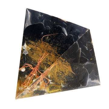 Orgone Pyramid Energy Generator Tower Home Reiki Healing Crystal 60x56x56mm Decorations