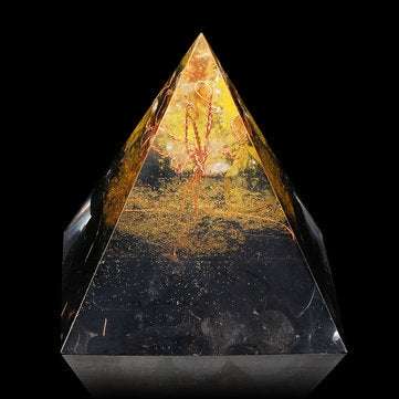 Orgone Pyramid Energy Generator Tower Home Reiki Healing Crystal 60x56x56mm Decorations