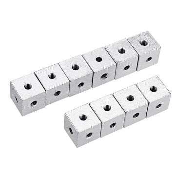 50pcs 10x10x10mm Six-sided Copper Fixed Block Six Sides Nut Plate Connection Block 10 * 10 * 10 Squa