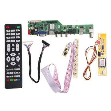 Digital Signal M3663.03B DVB-T2 Universal LCD TV Controller Driver Board TV/PC/VGA/HDMI/USB+7 Key Bu