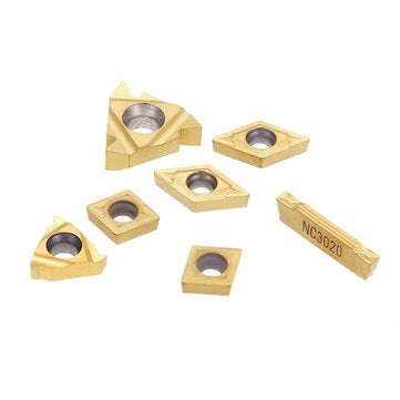 7pcs Carbide Inserts for 12mm Shank Lathe Boring Bar Turning Tool Holder CCMT060204 11IR 16ER Carbid
