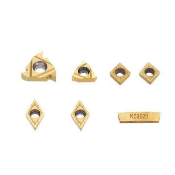 7pcs Carbide Inserts for 12mm Shank Lathe Boring Bar Turning Tool Holder CCMT060204 11IR 16ER Carbid