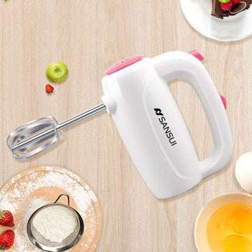 SANSUI S52 220V Mini Egg Beater Electric Mixer Hand-Held Egg Blender With 4 Different Type Stirrer