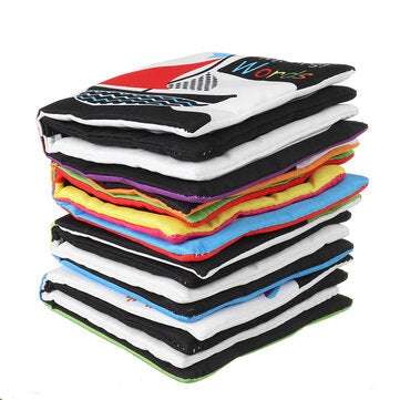 4 packs Sound Paper English Cloth Book Black and White Enlightenment Words Colors Shapes Numbers Ear