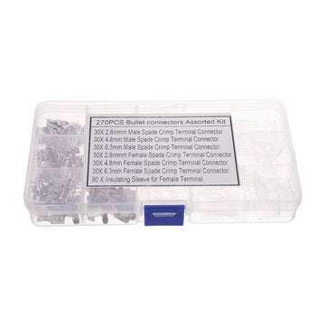 810pcs Insulated Male Female Wire Connector Electrical Wire Crimp Terminal 2.8/4.8/6.3mm Spade Conne
