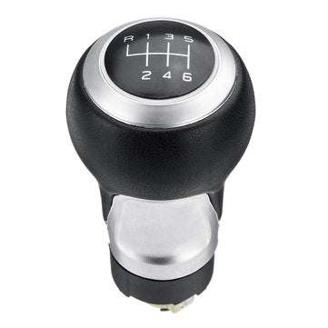 6 Speed PU Leather Black Chrome Gear Shift Knob For Audi VW (COLOR.: RED)
