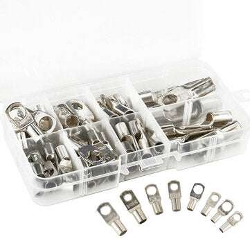 60PCS SC Buckle Ring Terminal Lug Silver Color