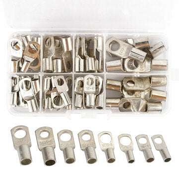 60PCS SC Buckle Ring Terminal Lug Silver Color