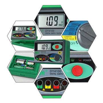 DUOYI DY4100 Resistance Tester Digital Earth Tester Ground Resistance Instrument Megohmmeter 0-2000