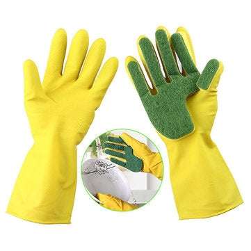 Honana 1 Pair Creative Home Washing Cleaning Gloves Garden Kitchen Dish Sponge Fingers Rubber Househ