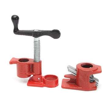 Raitool 3/4  Inch Wood Working Clamp Wood Gluing Pipe Clamp Set Wood Working Cast Structure
