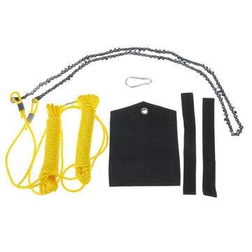 48" 64 Sections 40 Blades Outdoor High Reach Tree Hand Rope Chain Saw Blades on Both Side Portable T