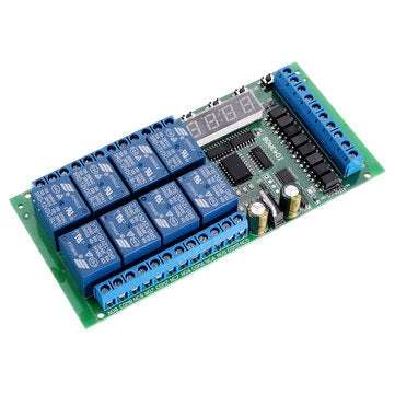 DC 12V 8 Channel Multifunction Timer Delay Relay Board Timing Loop Interlock Self-locking Momentary