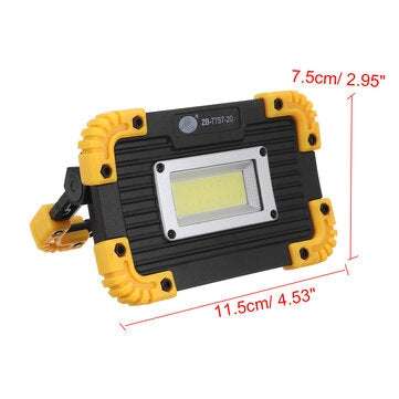 3 Mode Outdoor COB LED Floodlight Spot Work Lamp Camping Hiking Battery Powered