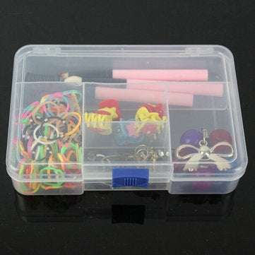 5 Grids Clear PP Eco-Friendly Adjustable Storage Container DIY Crafts Jewelry Organizer Dividers Box