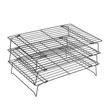 Bakeey Stainless Steel Three-layer Folding Baking Cooling Rack Biscuit Rack Drying Net Baking Applia