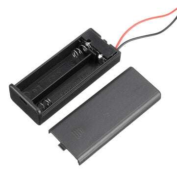 1Pcs AAA Battery Holder Case Box With Leads With ON/OFF Switch Cover 2 Slot Standard Battery Contain