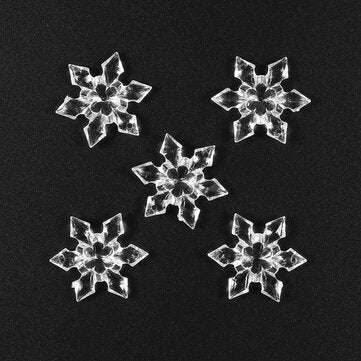 24Pcs Christmas Large Snowflake Ornament Charm Pendant Xmas Party Decoration
