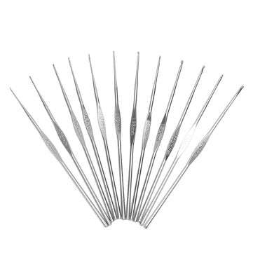 31PCS/SET Crochet Hooks Knitting Knit kit with Gauge Steel Hooks Yarn Needle Pin Tools Kit