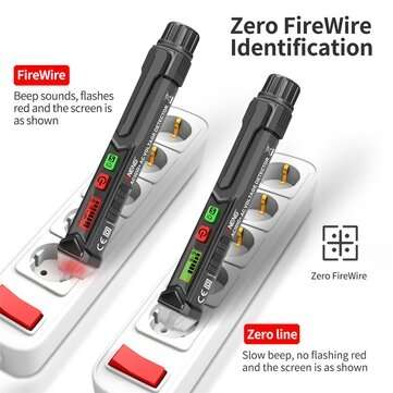 ANENG VC1010+ Digital Voltage Detector Meter Intelligent Non-contact Pen Alarm AC Test Pen Sensor Te