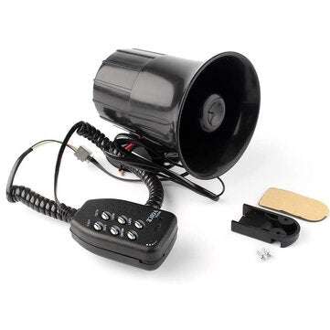 12V 100W 6 Sound Loud Car Warning Alarm Police Fire Siren Air Horn PA Speaker